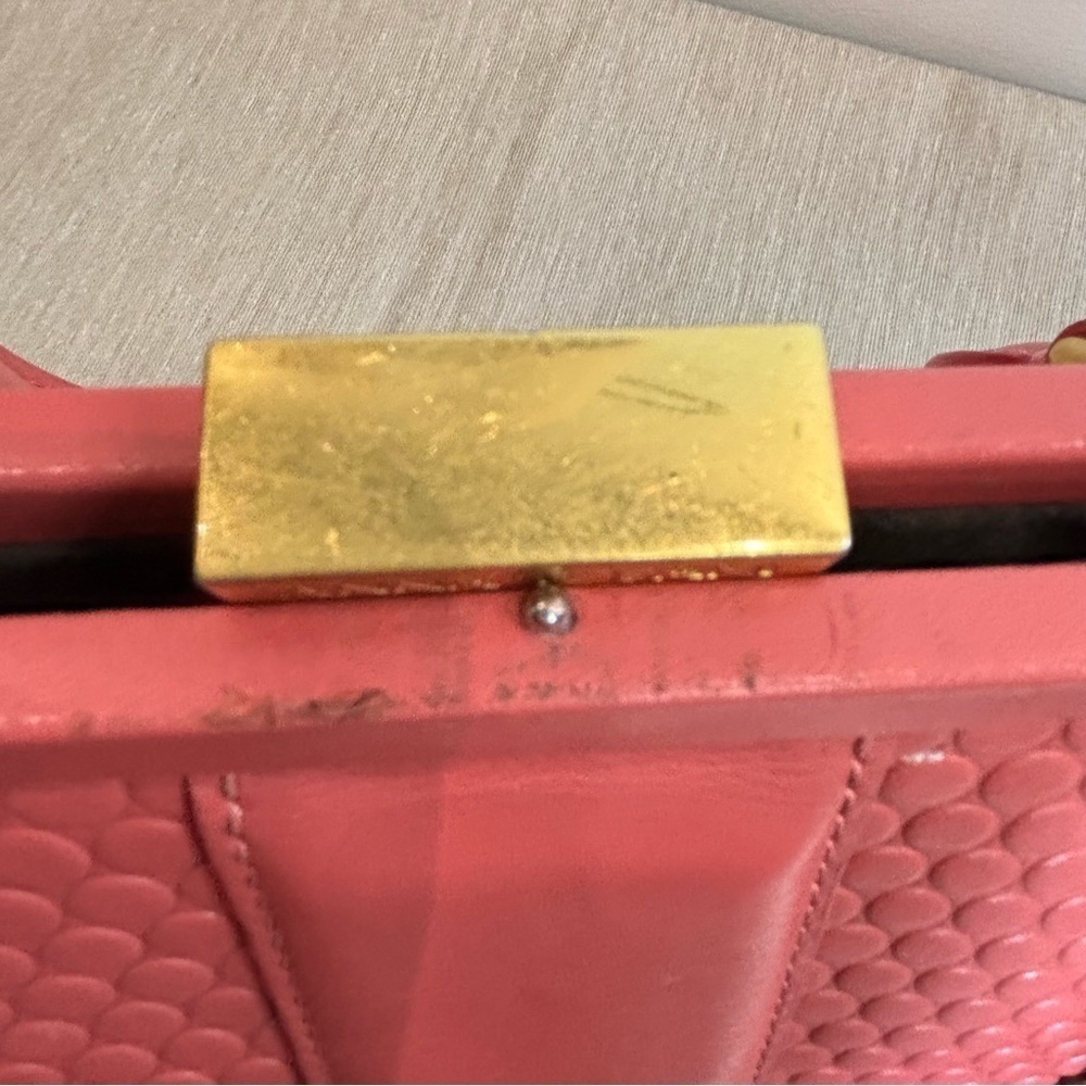ANNA TOSANI Bubble Gum Pink Satchel Handbag with Many Pockets Main Compartment - Picture 16 of 16